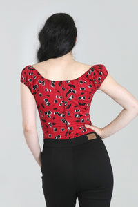 FINAL SALE HELL BUNNY- RED CHERRY TOP
