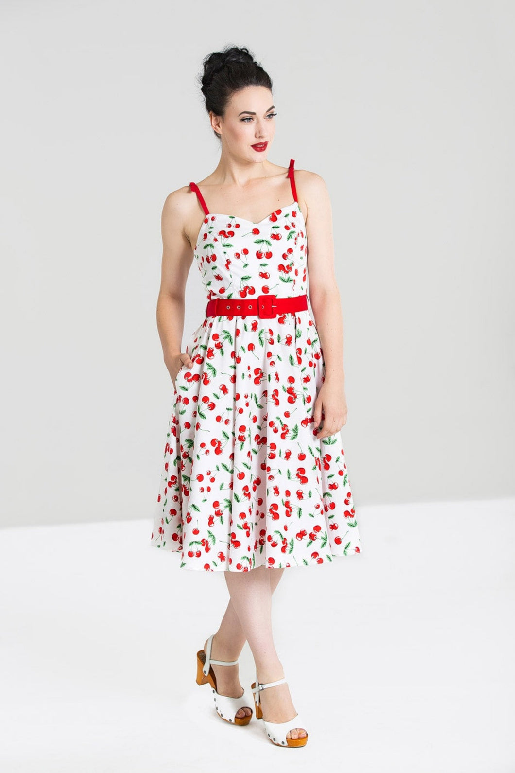 FINAL SALE HELL BUNNY- SWEETHEART CHERRY DRESS