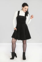 Load image into Gallery viewer, HELL BUNNY- PINAFORE DRESS BLACK OR WINE
