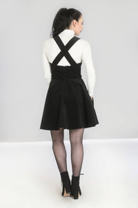 HELL BUNNY- PINAFORE DRESS BLACK OR WINE