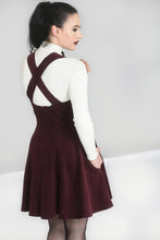 Load image into Gallery viewer, HELL BUNNY- PINAFORE DRESS BLACK OR WINE
