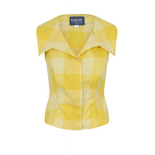 Load image into Gallery viewer, FINAL SALE COLLECTIF- YELLOW SUN CHECK TOP
