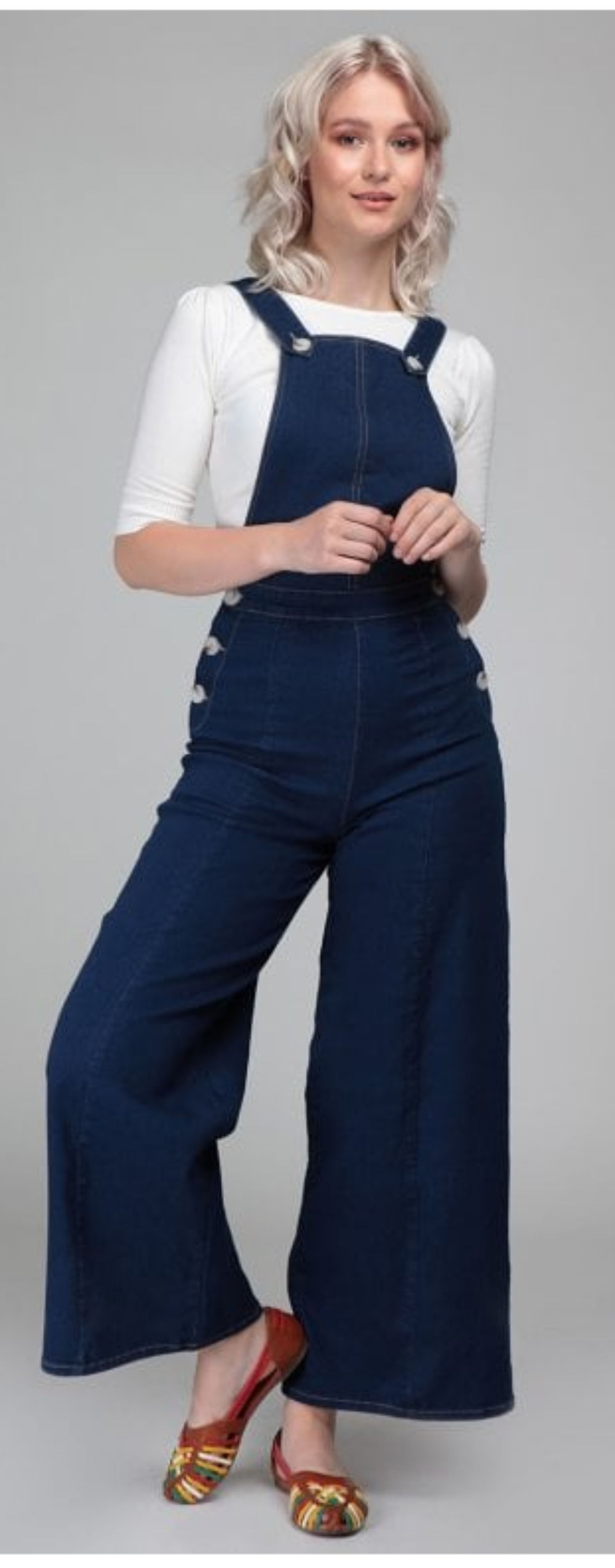 COLLECTIF- THELMA DENIM OVER-ALLS
