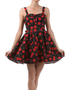 IXIA- CHERRY DRESS WHITE OR BLACK