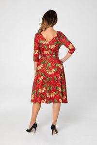 MISS LULO- LOTUS PRINT KNIT DRESS