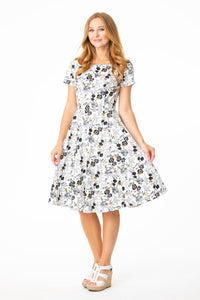 EVA ROSE- BEE PRINT FIT & FLARE