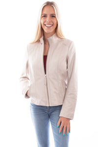 SCULLY- OFF WHITE LEATHER JACKET