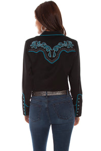 SCULLY- WESTERN EMBROIDERED SNAP SHIRT