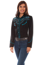 Load image into Gallery viewer, SCULLY- WESTERN EMBROIDERED SNAP SHIRT
