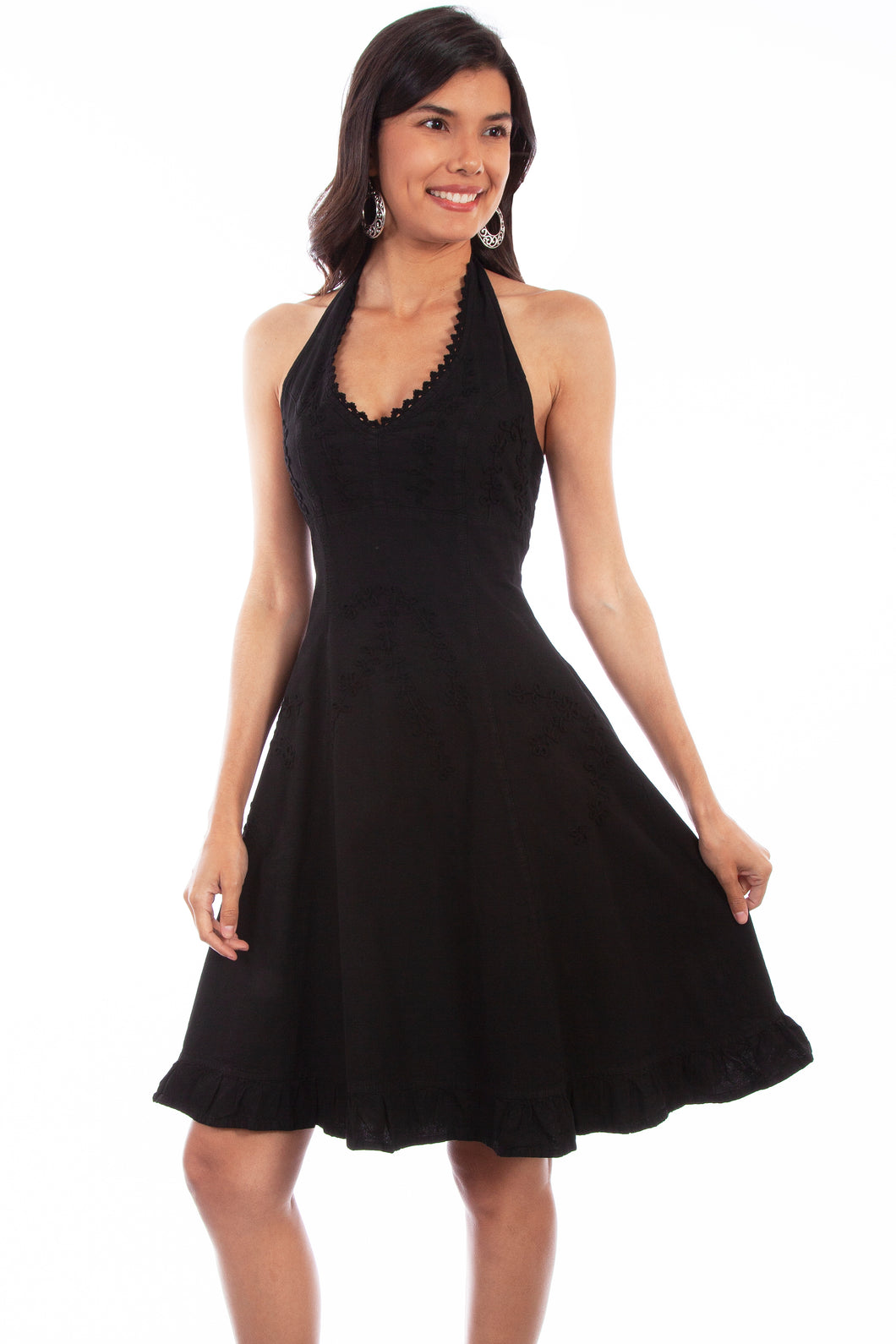 SCULLY- BLACK COTTON HALTER