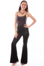 Load image into Gallery viewer, SCULLY- FRINGE BOTTOM PANT BLACK OR TAN
