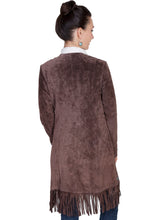 Load image into Gallery viewer, SCULLY- SUEDE FRINGE COAT BLACK OR BROWN
