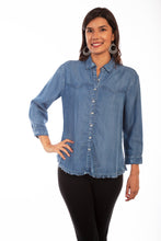 Load image into Gallery viewer, SCULLY- DENIM FRINGE SHIRT
