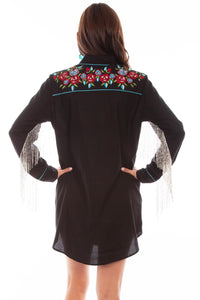 SCULLY- BEADED FRINGE EMBROIDERED DRESS