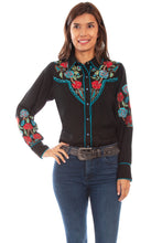 Load image into Gallery viewer, SCULLY- WESTERN EMBROIDERED BLOUSE
