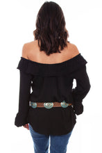 Load image into Gallery viewer, SCULLY- PEASANT STYLE BLOUSE ASST COLORS
