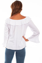 Load image into Gallery viewer, SCULLY- PEASANT STYLE BLOUSE ASST COLORS
