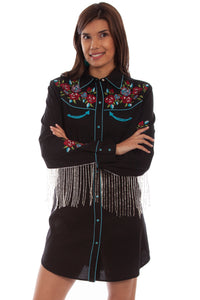 SCULLY- BEADED FRINGE EMBROIDERED DRESS