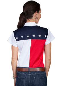 FINAL SALE SCULLY- SHORT SLEEVE PATRIOT FLAG SHIRT
