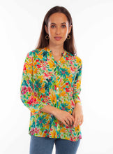Load image into Gallery viewer, SCULLY- BRIGHT FLORAL PRINT BLOUSE
