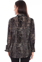 Load image into Gallery viewer, SCULLY- VELVET ANIMAL PRINT BLOUSE
