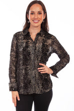 Load image into Gallery viewer, SCULLY- VELVET ANIMAL PRINT BLOUSE
