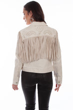 Load image into Gallery viewer, SCULLY- EMBROIDERED FRINGE JEAN JACKET

