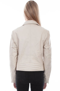 SCULLY- OFF WHITE MOTO JACKET