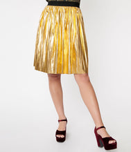 Load image into Gallery viewer, SMAK PARLOUR- GOLD LAME SKIRT
