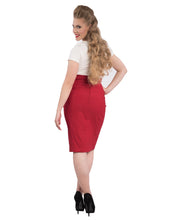 Load image into Gallery viewer, STEADY- CORA PENCIL SKIRT- BLACK OR RED

