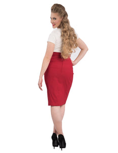 STEADY- CORA PENCIL SKIRT- BLACK OR RED