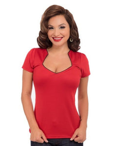 FINAL SALE STEADY CLOTHING- SOPHIA PIPED TOP