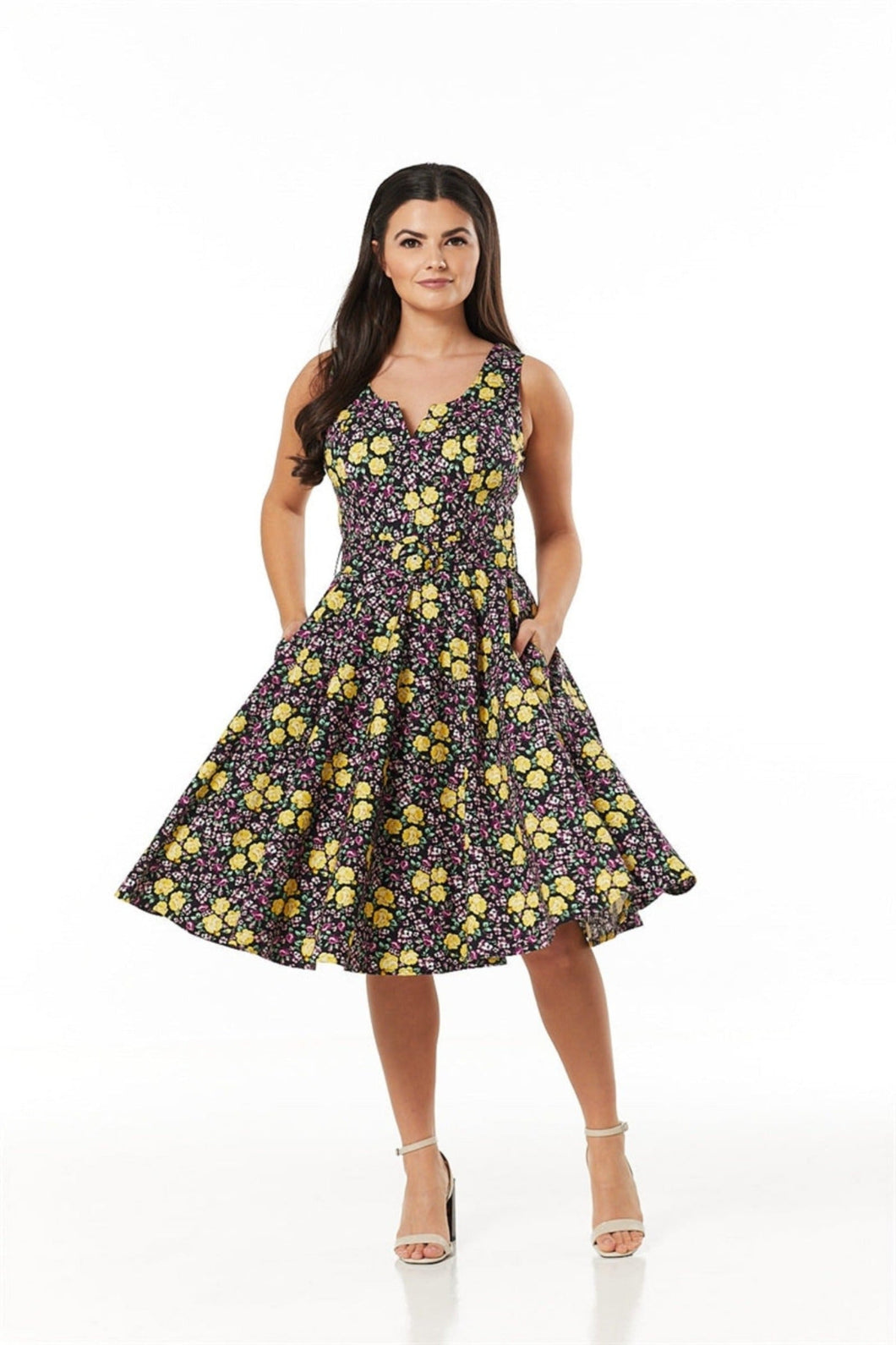TIMELESS- BLACK FLORAL DRESS RIA