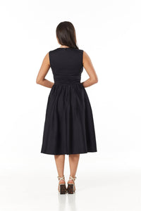 TIMELESS- DEEP V-NECK BLACK OR RED DRESS