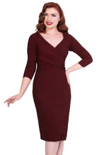 Load image into Gallery viewer, FINAL SALE TIMELESS SHEEN- KATHERINE FITTED POLKADOT DRESS
