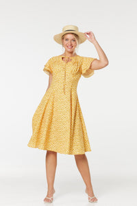 TIMELESS- 40's STYLE YELLOW FLORAL