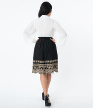 Load image into Gallery viewer, FINAL SALE UNIQUE VINTAGE- GOLD BORDER SKIRT
