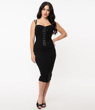 Load image into Gallery viewer, FINAL SALE UNIQUE VINTAGE- CORSET STYLE WIGGLE DRESS
