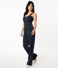 Load image into Gallery viewer, UNIQUE VINTAGE- NAVY JUMPSUIT
