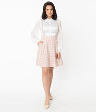 Load image into Gallery viewer, UNIQUE VINTAGE- PINK AND GOLD SKIRT
