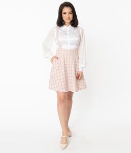 UNIQUE VINTAGE- PINK AND GOLD SKIRT