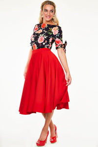 FINAL SALE VOODOO VIXEN- FLORAL SPLIT SLEEVE TOP