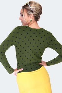 VOODOO VIXEN- POLKADOT CARDIGAN ASST COLORS