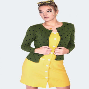 VOODOO VIXEN- POLKADOT CARDIGAN ASST COLORS