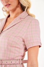 Load image into Gallery viewer, VOODOO VIXEN- PINK PLAID DRESS
