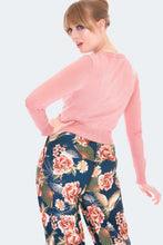 Load image into Gallery viewer, VOODOO VIXEN- PINK EMBROIDERED ROSE CARDIGAN

