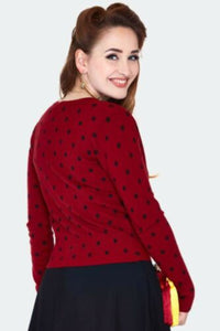 VOODOO VIXEN- POLKADOT CARDIGAN ASST COLORS