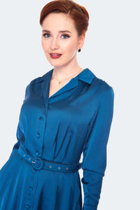 VOODOO VIXEN- SATIN SHIRT DRESS